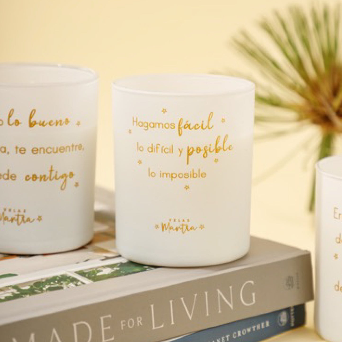 Velas aromáticas de mensajes con tapa madera