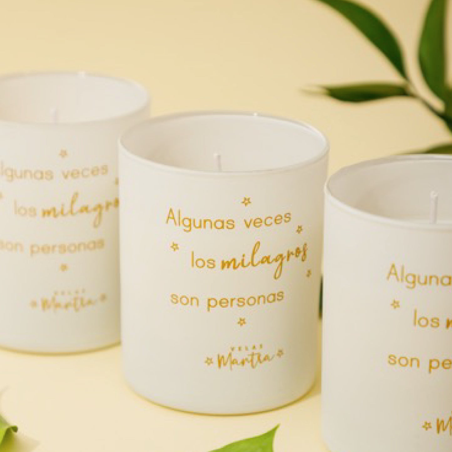 Velas aromáticas de mensajes con tapa madera