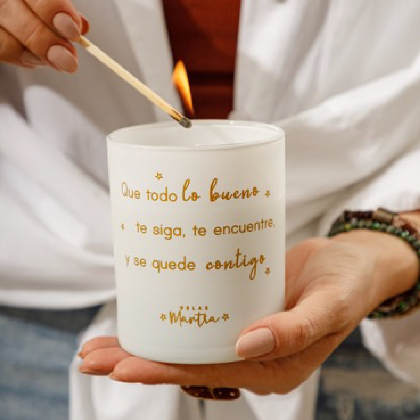 Velas aromáticas de mensajes con tapa madera